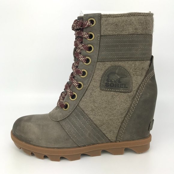 Sorel Women's Lexie Wedge Khaki II Winter Ankle Boots NL3778-297 - Picture 5 of 9